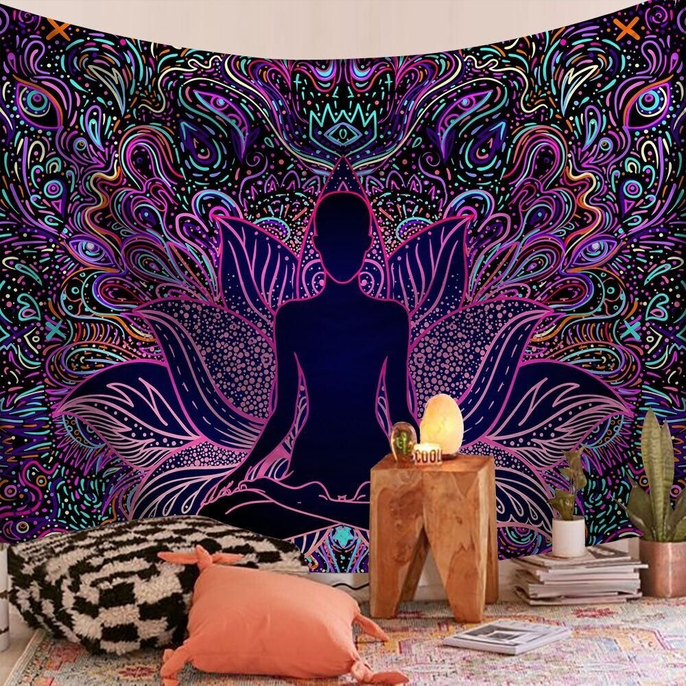 Throw Rug Indian Mandala Tapestry Bohemian Tapestries Wall Hanging Blanket - Picture 10 of 12