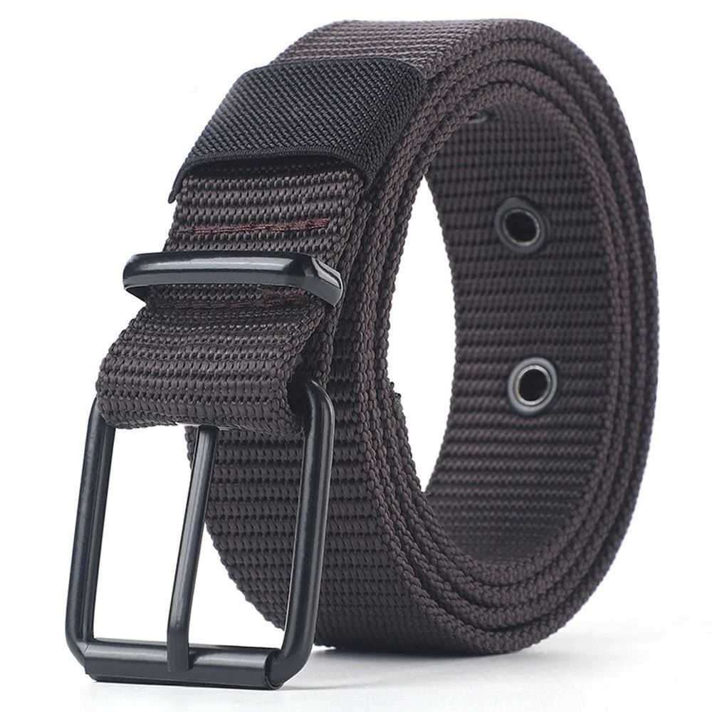 Mens Belt Canvas Metal Buckles Fabric Webbing Waist Belts Waistband Womens - Picture 17 of 22