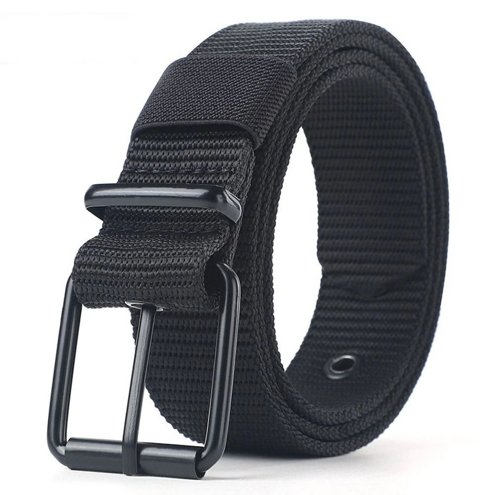 Mens Belt Canvas Metal Buckles Fabric Webbing Waist Belts Waistband Womens - Picture 19 of 22