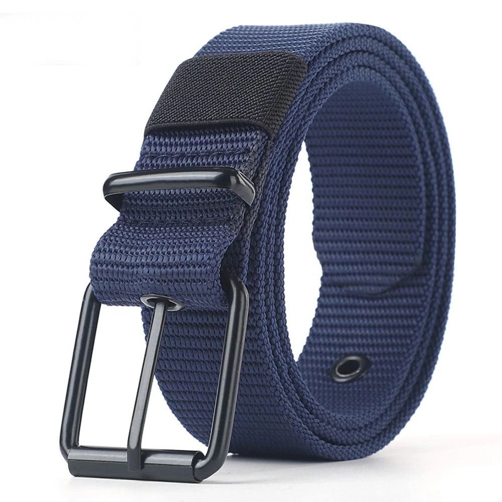 Mens Belt Canvas Metal Buckles Fabric Webbing Waist Belts Waistband Womens - Picture 22 of 22