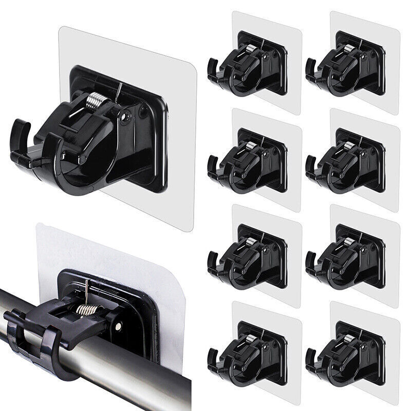 4/8 Pack Self Adhesive Curtain Rod Bracket No Drill Curtain Rod Holder Hooks - Picture 13 of 14