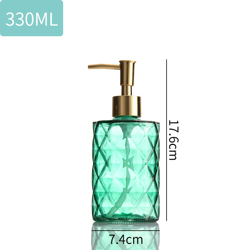330/400ml Glass Soap Dispenser Lotion Liquid Pump Sink Bathroom Kitchen
