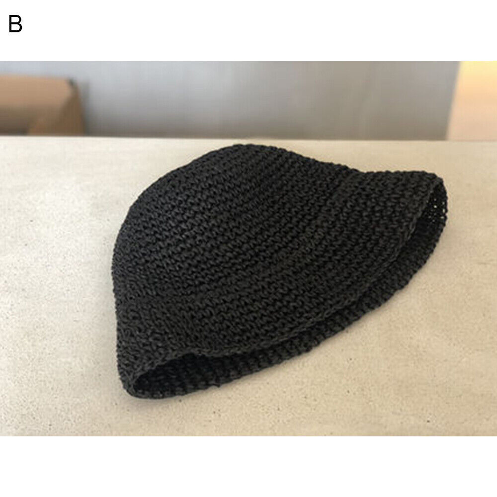 Summer Women Vacation Straw Beach Hat Bucket Fisherman Sunscreen Hats