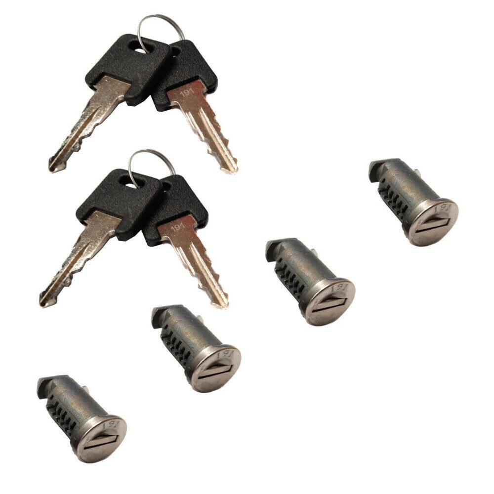 Set Of 2/4 Roof Bars Rack Box Barrel Security Locks With Keys For Cycle Carriers - Picture 9 of 10
