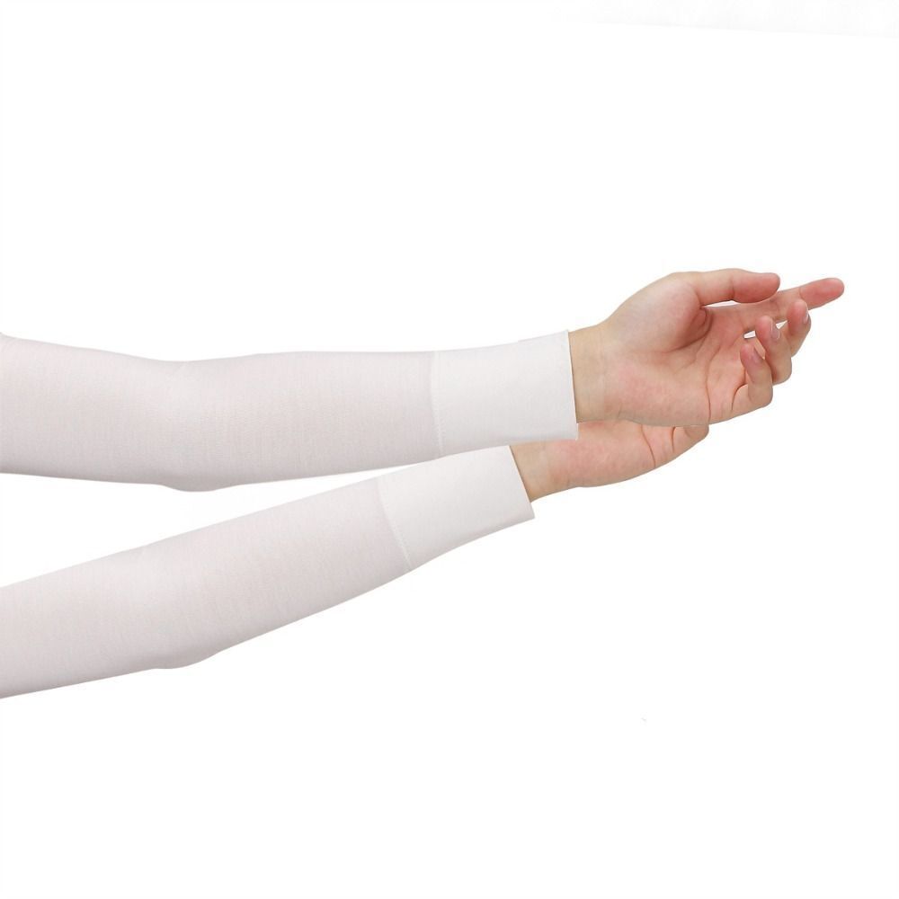 Cotton Arm Sleeves UV Protection Long Gloves Hand Protector Cover Female Male - Picture 17 of 17