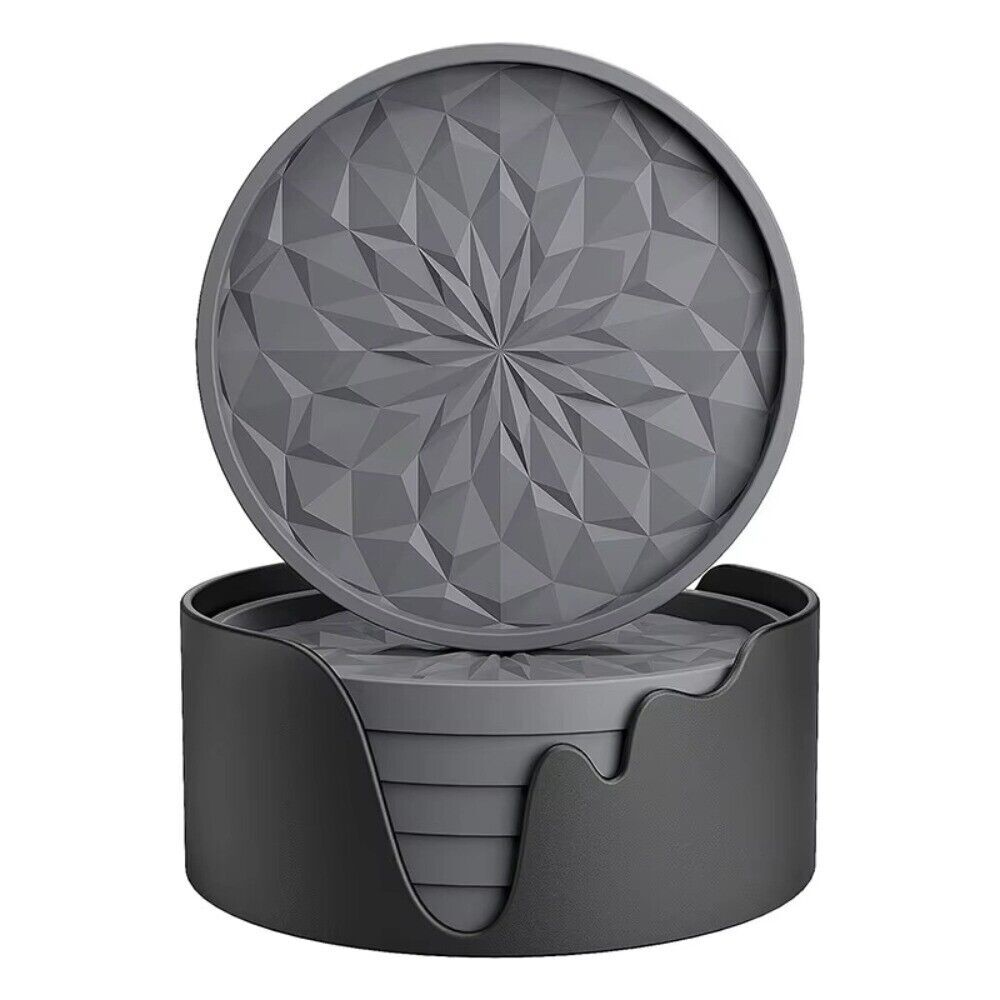 1/6/10X Holder Silicone Coasters Non-slip Cup Mats Pad Drinks Table Glasses - Picture 16 of 23