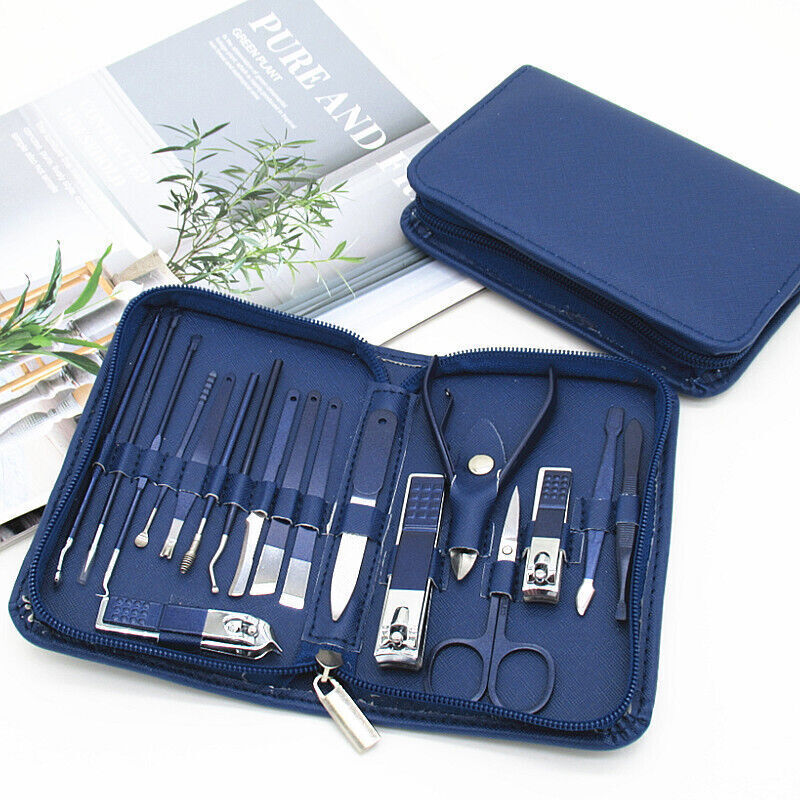 18 Piece Manicure Pedicure Cuticle Set Nail Care Cutter Clippers Tool Gift Kit - Picture 15 of 16