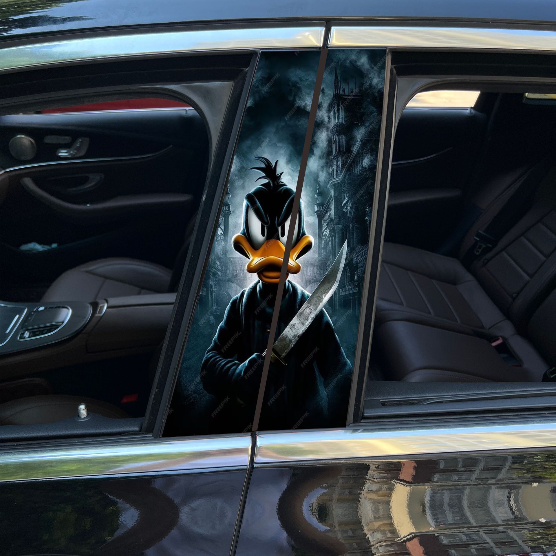 2 Stück Auto Säulen Aufkleber - Dekor für Fenster/Tür Pfosten, einfache Anwendung - Bild 10 von 10