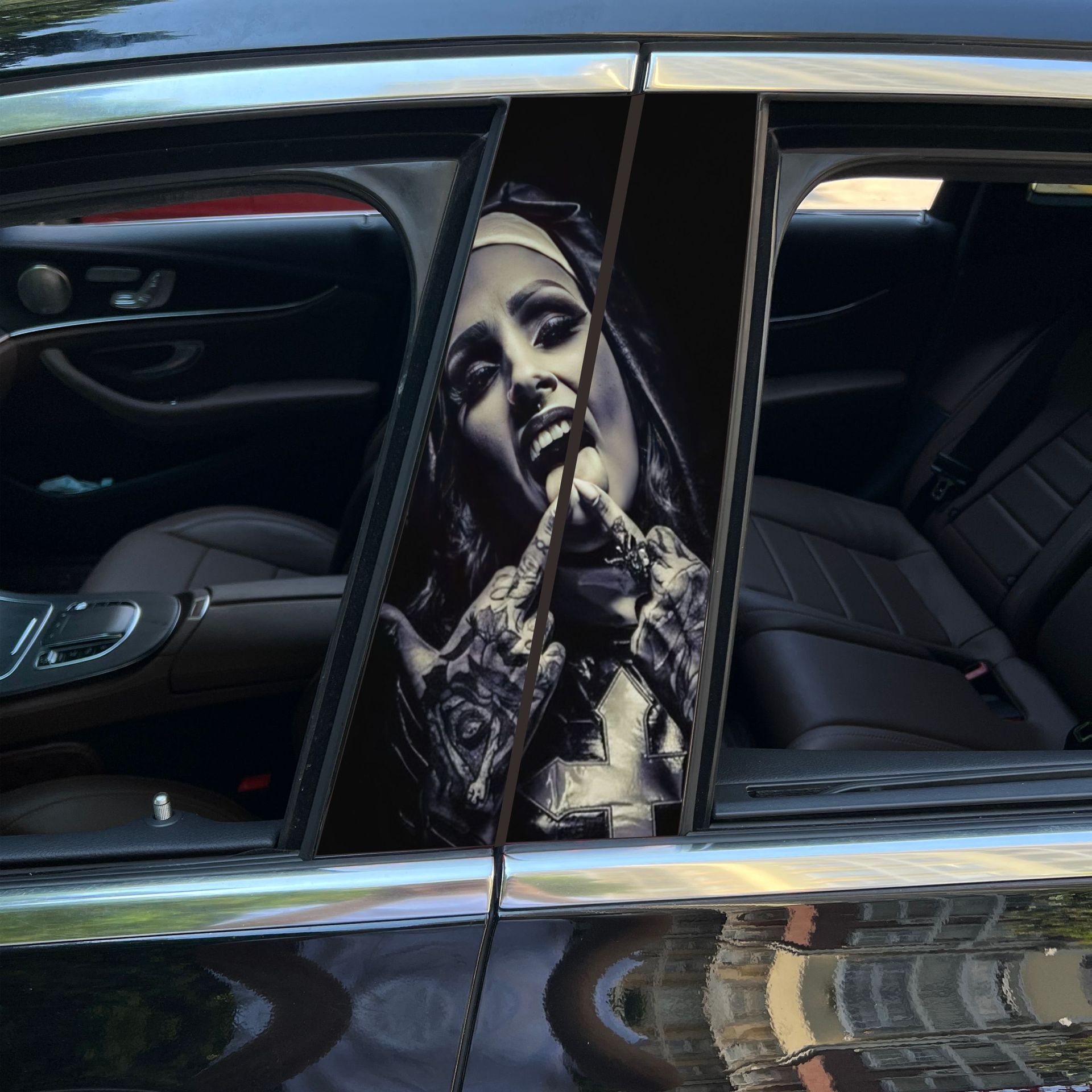 2 Stück Auto Säulen Aufkleber - Dekor für Fenster/Tür Pfosten, einfache Anwendung - Bild 8 von 10