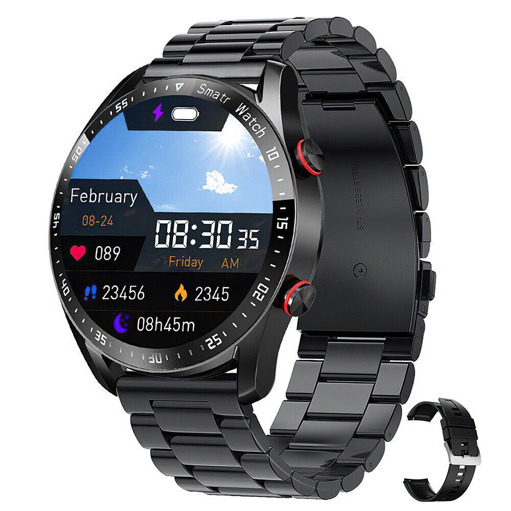 Bluetooth Anruf Smart Watch Herren Herzfrequenz Wasserdicht Sport Fitness Tracker - Bild 20 von 21