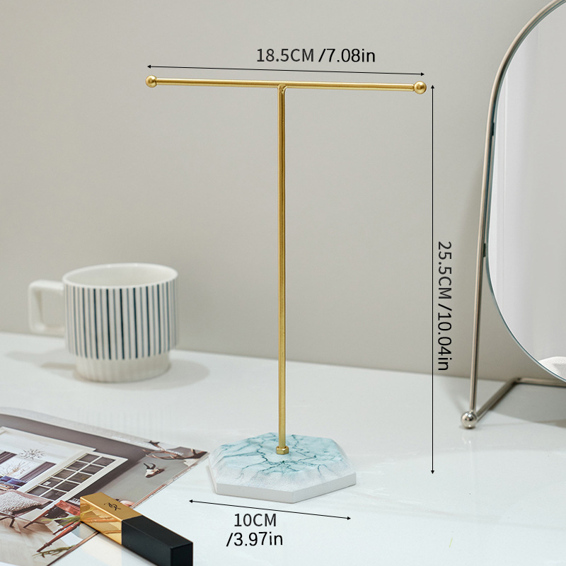 Jewelry Stand T- Bar Display Rack Jewelry Hanging Rack Metal Jewelry Stand - Picture 13 of 16
