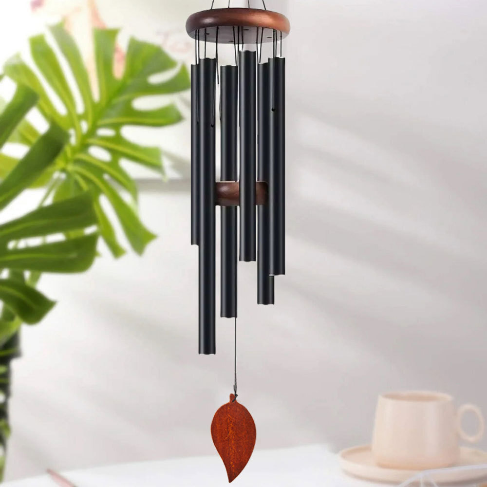 Carillon a vento 6 tubi grandi campane cappella tono profondo giardino esterno decorazione casa regali - Foto 25 di 27