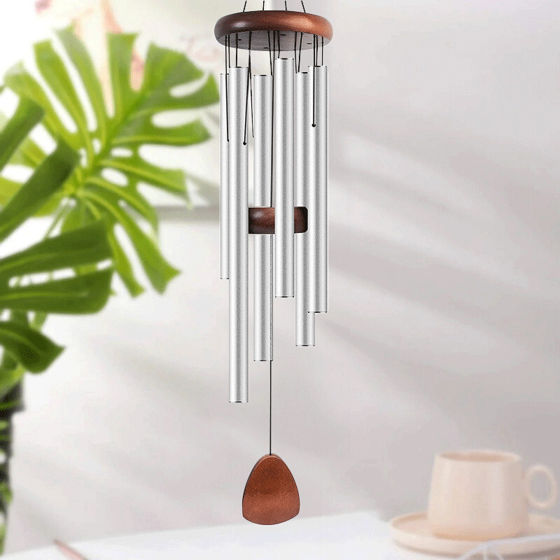 Carillon a vento 6 tubi grandi campane cappella tono profondo giardino esterno decorazione casa regali - Foto 24 di 27