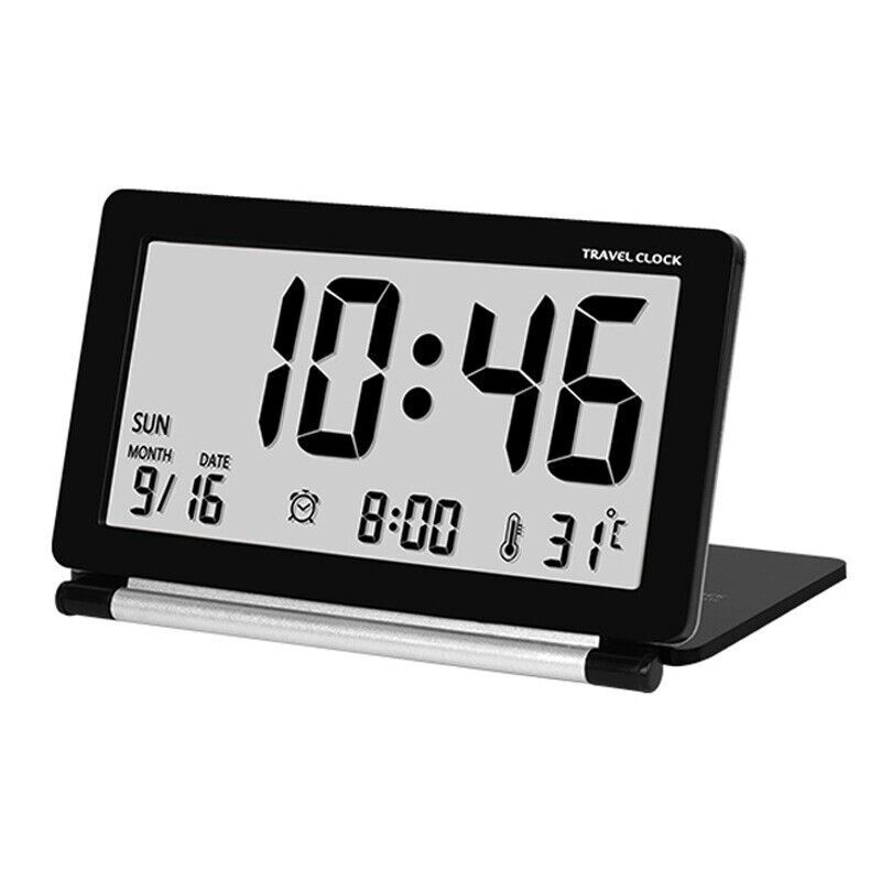 Digital Alarm Clock Temperature LCD Desk Top Calendar Travel Snooze Clock - Picture 17 of 19