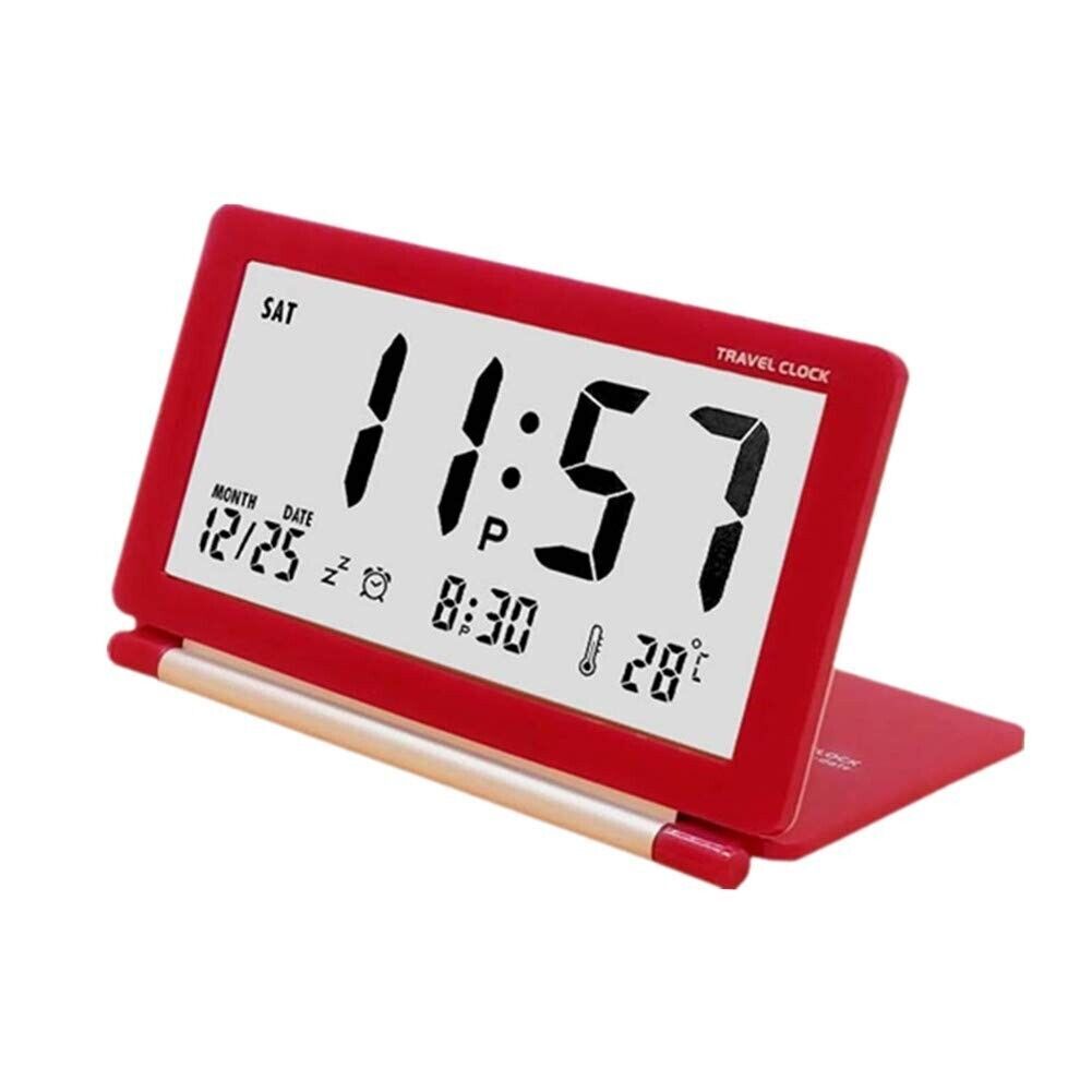 Digital Alarm Clock Temperature LCD Desk Top Calendar Travel Snooze Clock - Picture 19 of 19