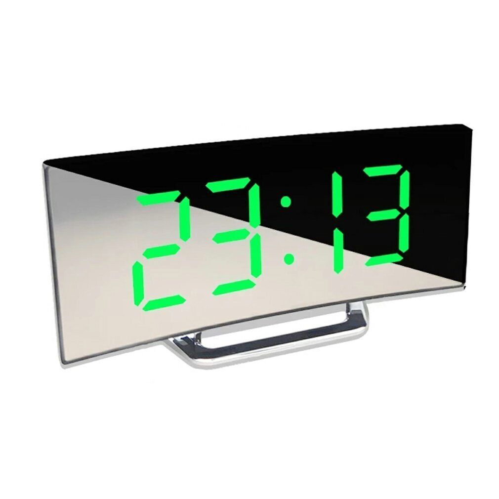 Sveglia Elettrica per Camere da Letto Orologio Digitale Design Moderno Curvo LED Orologi - Foto 16 di 16