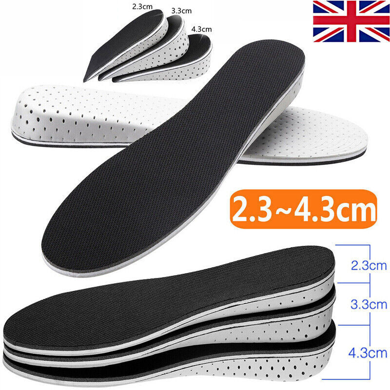Height Increase Insoles Men Women Invisible Heel Lift Taller Shoe Insert Comfort - Picture 13 of 13