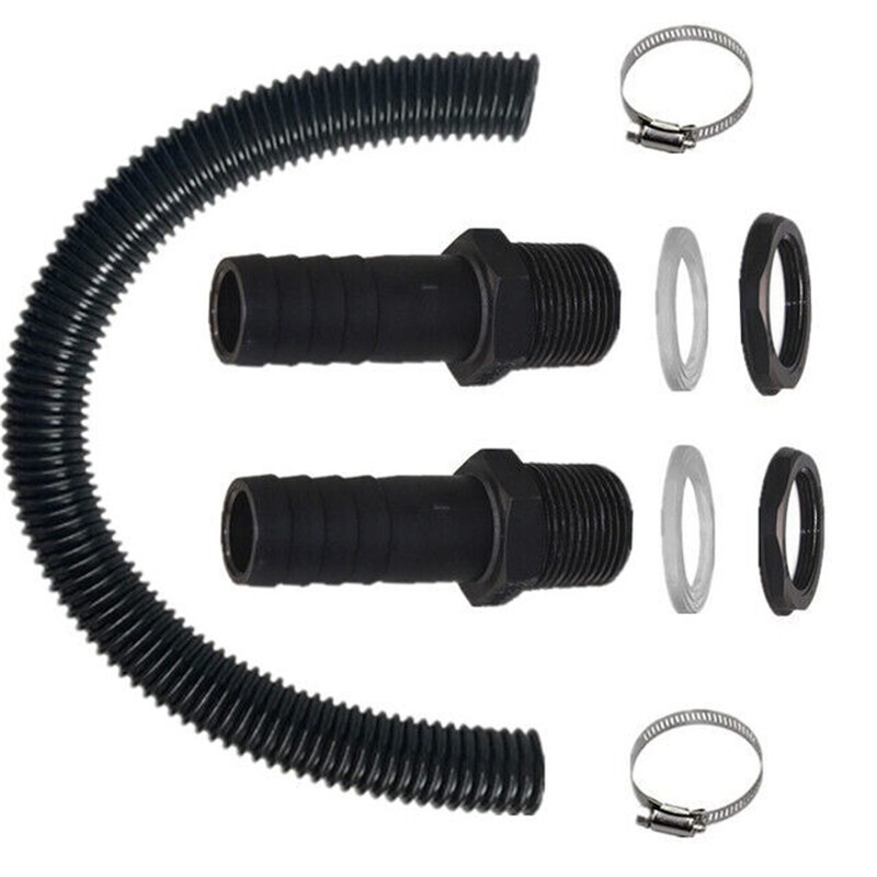 25mm Water Butt Connector Pipe Link Kit Downpipe Rain Barrel Connecting Hose Kit