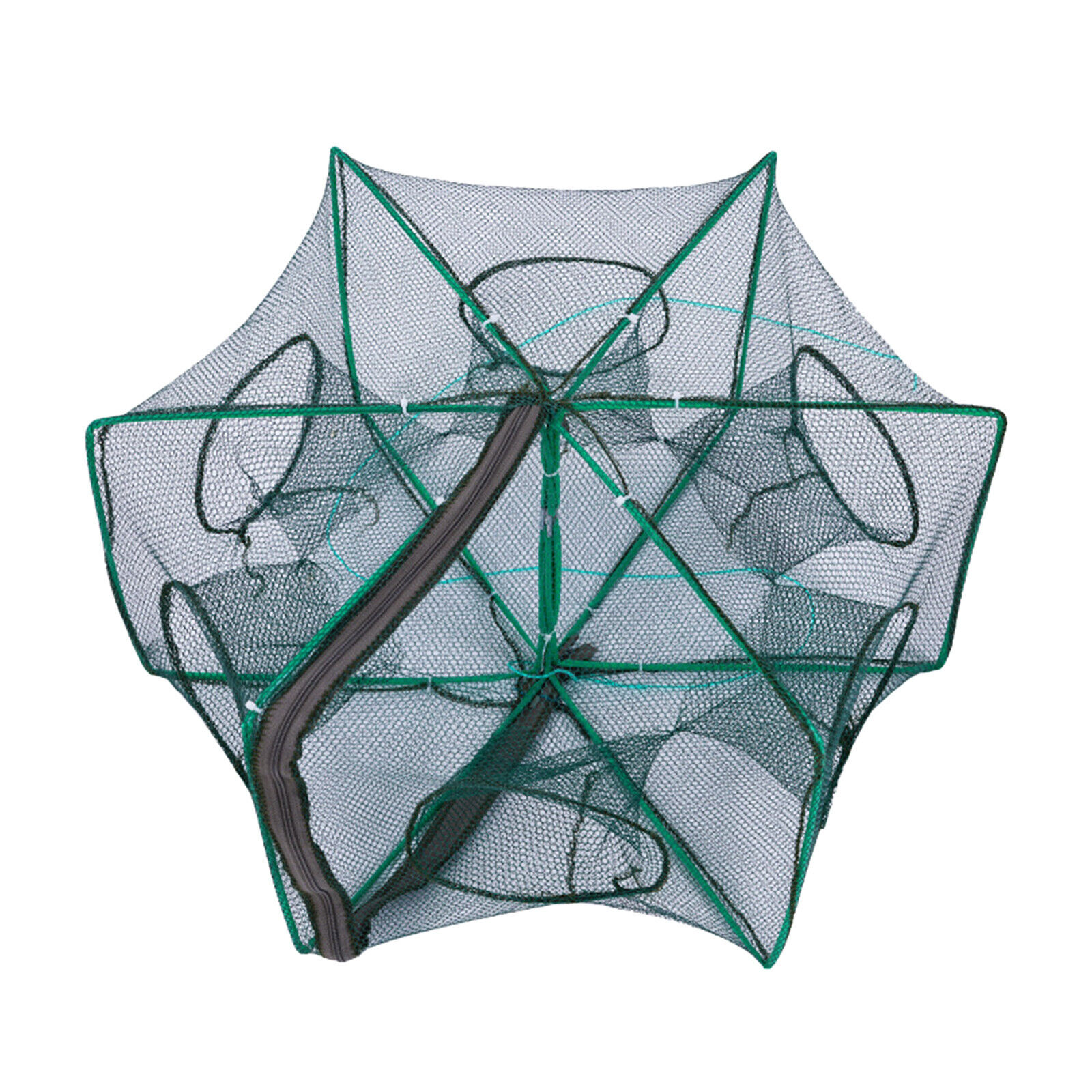 6 Holes Foldable Fishing Net Shrimp Fish Crayfish Prawn Crab Trap Cast Cage Net - Picture 20 of 20