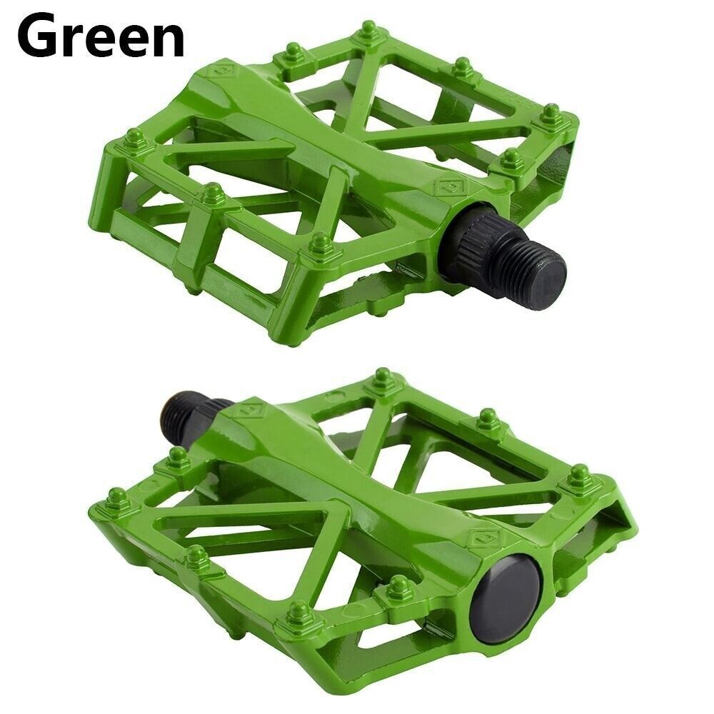 Bicycle Mountain Mtb Bmx Bike Cycling Bearing Alloy Flat-platfrom Pedals 9/16” - Picture 17 of 18
