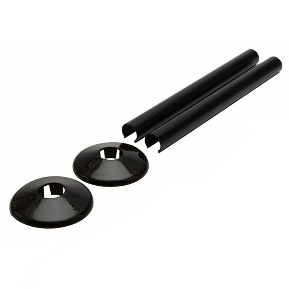 2 pz Manicotto Tubo Radiatore Cromato 15mm Collari Elegante Copri Tubo Bagno - Foto 11 di 13