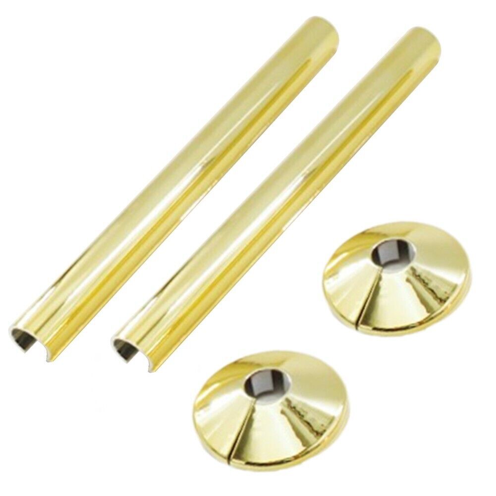 2 pz Manicotto Tubo Radiatore Cromato 15mm Collari Elegante Copri Tubo Bagno - Foto 12 di 13