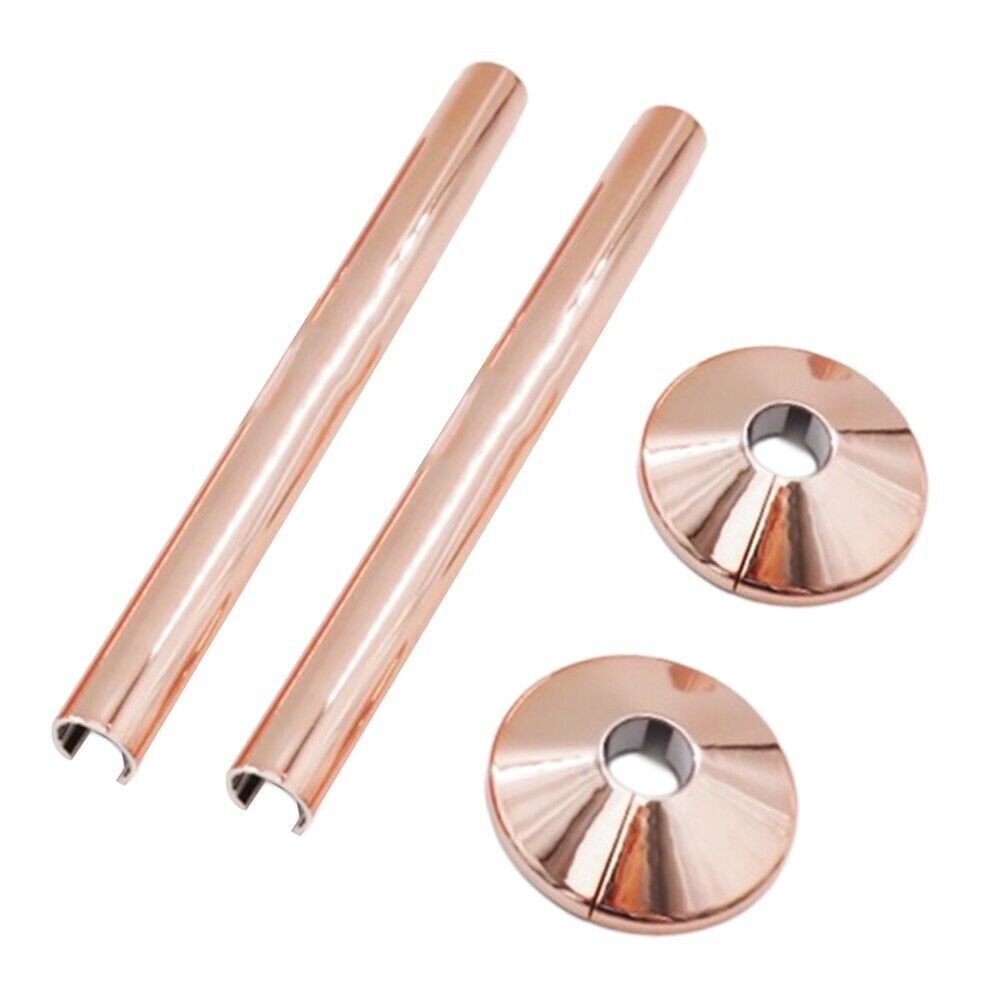 2 pz Manicotto Tubo Radiatore Cromato 15mm Collari Elegante Copri Tubo Bagno - Foto 13 di 13
