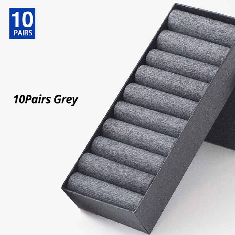10Pair Business Men Stockings Breathable Ultra-thin Casual Socks Pure Halfhose - Picture 22 of 25