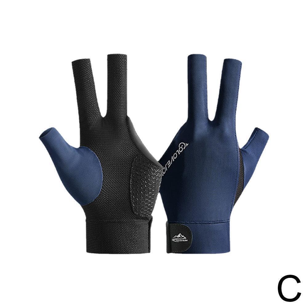Snooker Gloves Billiard 3 Left Three Finger Hand Open Pool Cue Glove Fast 1PCS - Picture 17 of 18