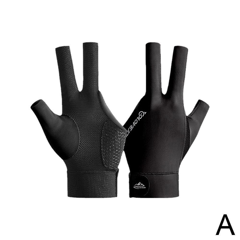 Snooker Gloves Billiard 3 Left Three Finger Hand Open Pool Cue Glove Fast 1PCS - Picture 16 of 18