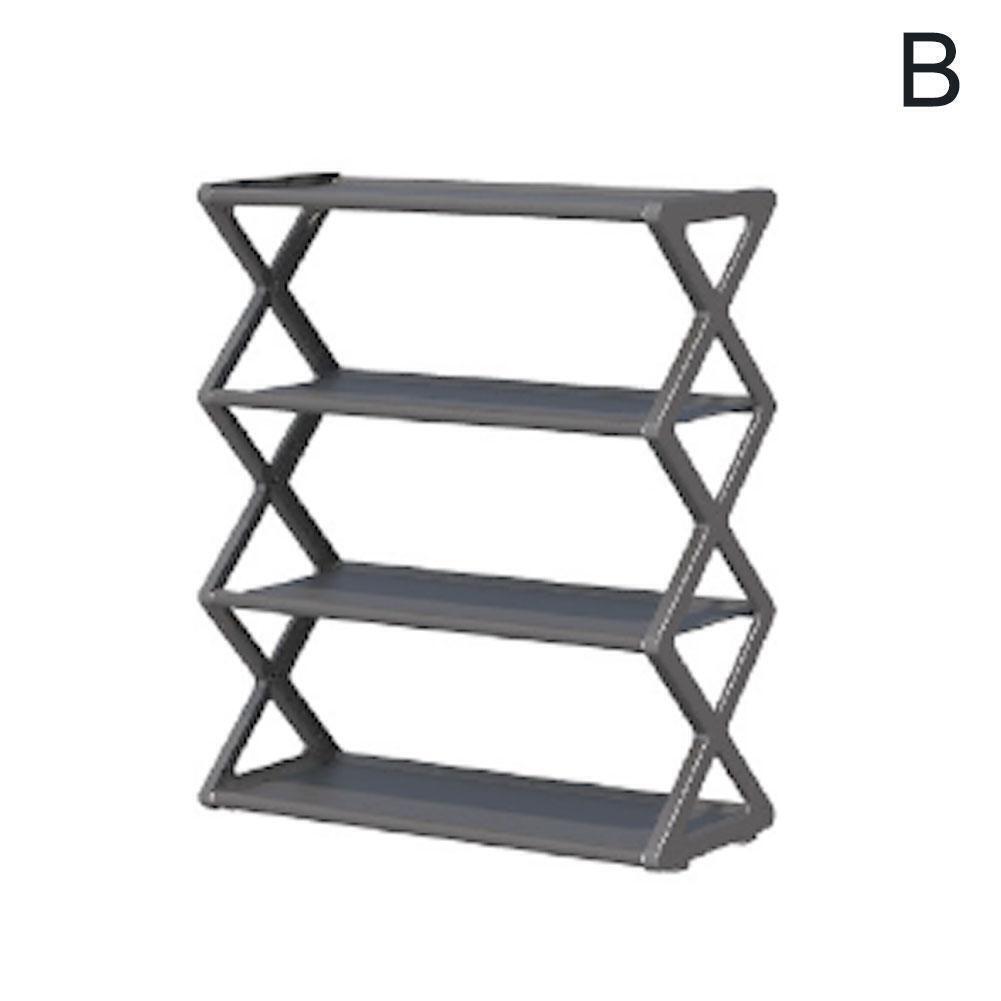 Shoe Rack 4 Tiers DIY Narrow Small Free Standing Shoes Storage Tall Organizer - Picture 18 of 20