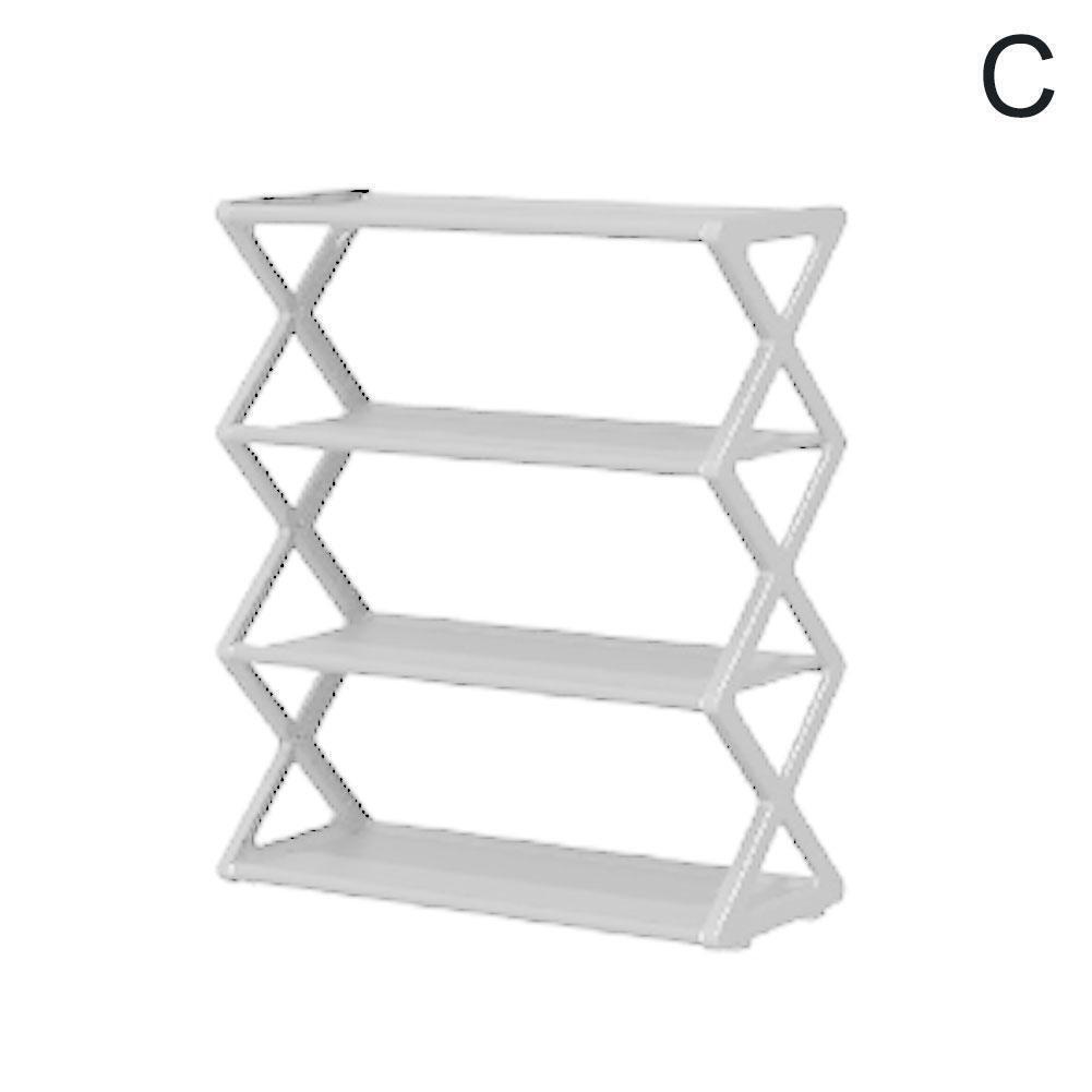 Shoe Rack 4 Tiers DIY Narrow Small Free Standing Shoes Storage Tall Organizer - Picture 19 of 20