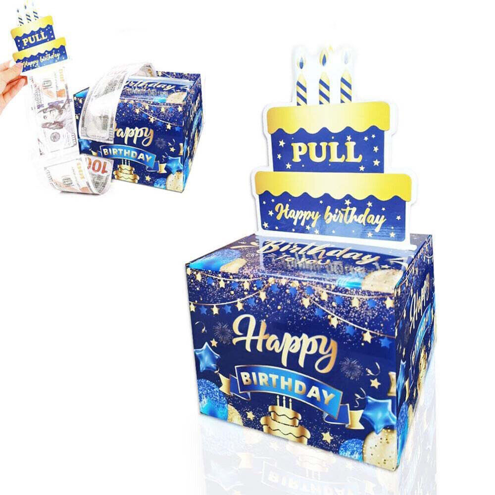 Happy Birthday Money Box for Cash Gift Pull Surprise Money Gift Boxes - Picture 21 of 22