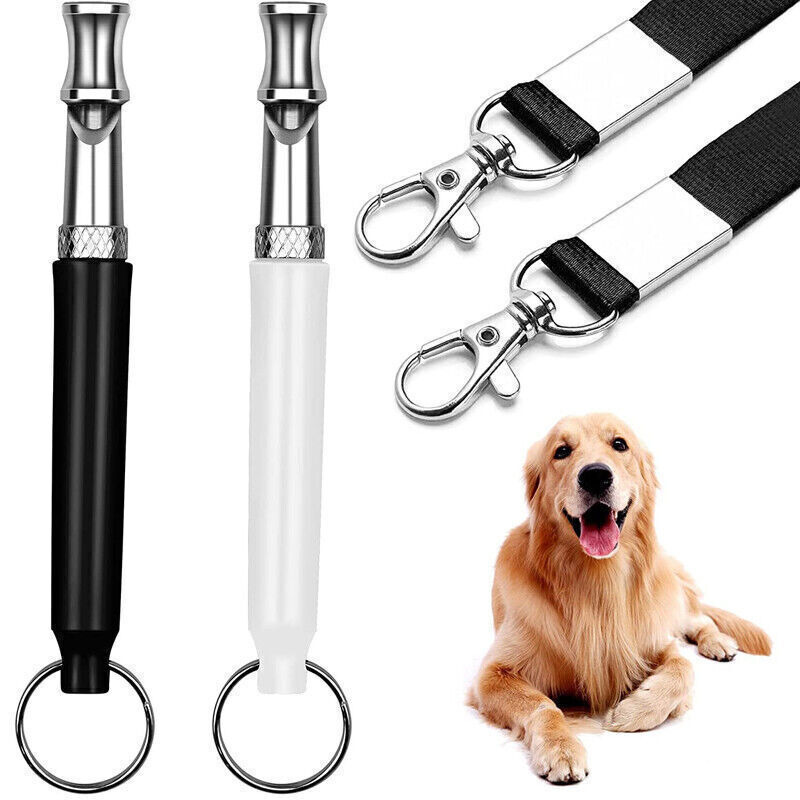 2 Pack Silent Dog Whistle Set To Stop Barking Recall Adjustable Pet Training A+ - Picture 10 of 11