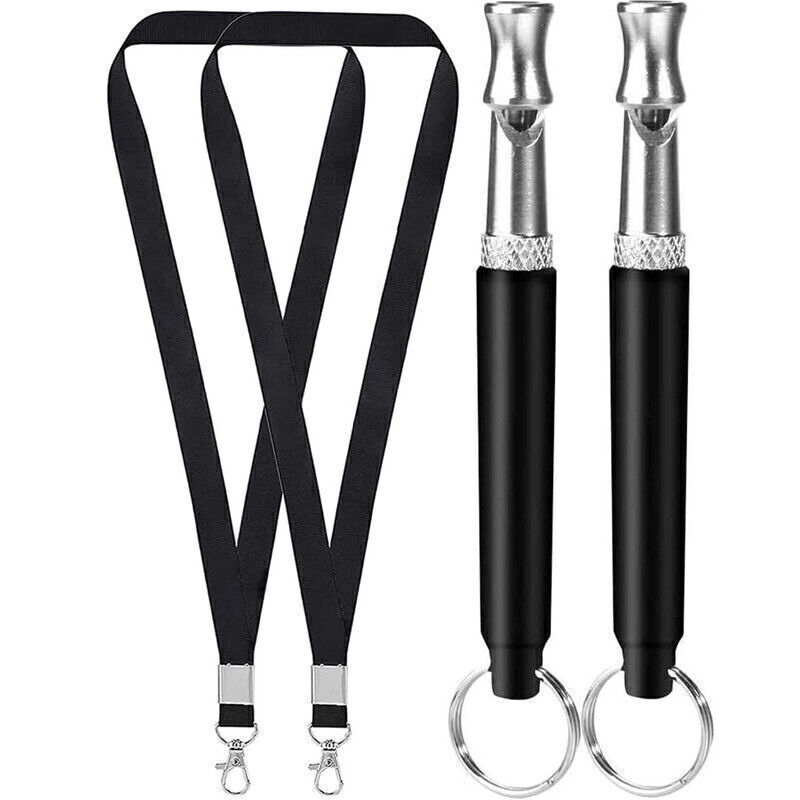 2 Pack Silent Dog Whistle Set To Stop Barking Recall Adjustable Pet Training A+ - Picture 11 of 11