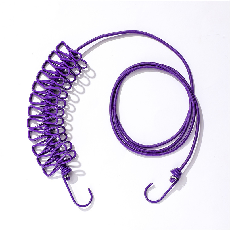 Travel Camping Portable clothes Line Joinable Washing Line Long Compact 12 Peg - Picture 12 of 13