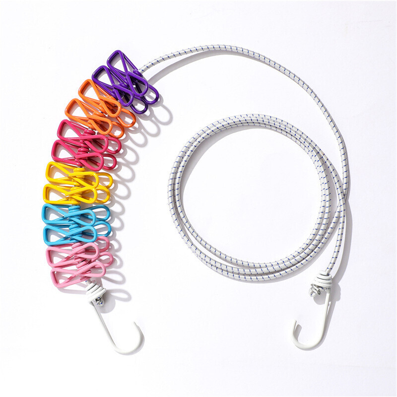 Travel Camping Portable clothes Line Joinable Washing Line Long Compact 12 Peg - Picture 13 of 13