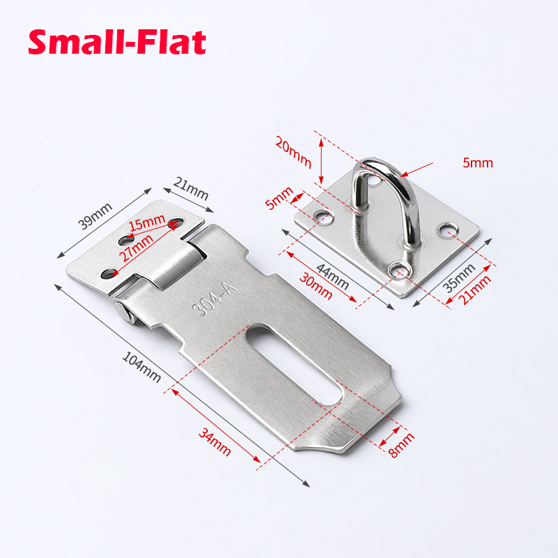 Burglar-proof Stainless-Steel Door Clasp Lock Shed Latch Padlock Hasp Gate Bolt