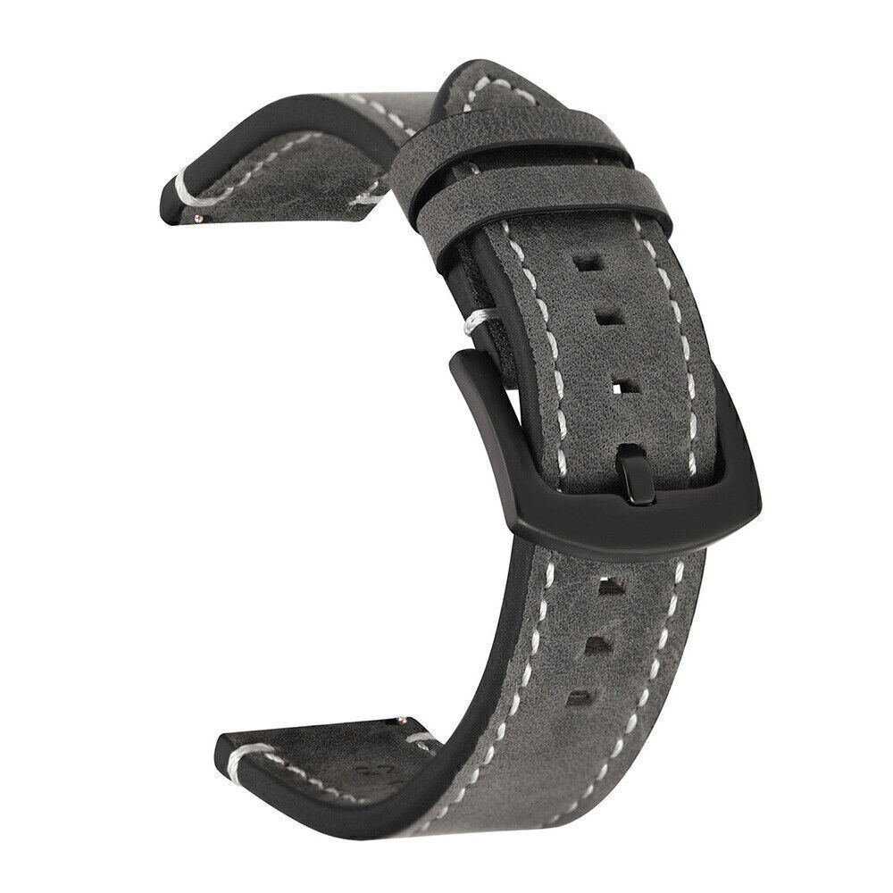 18 20 22 24 mm ECHTLEDER Uhrenarmband Braun Schwarz Ersatz Lederband Basic - Bild 16 von 16