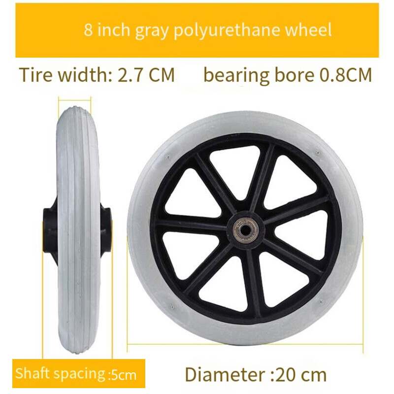 6/7/8Inch Front Castor Wheels Solid Tire Wheel for Electric & Manual Wheelchair