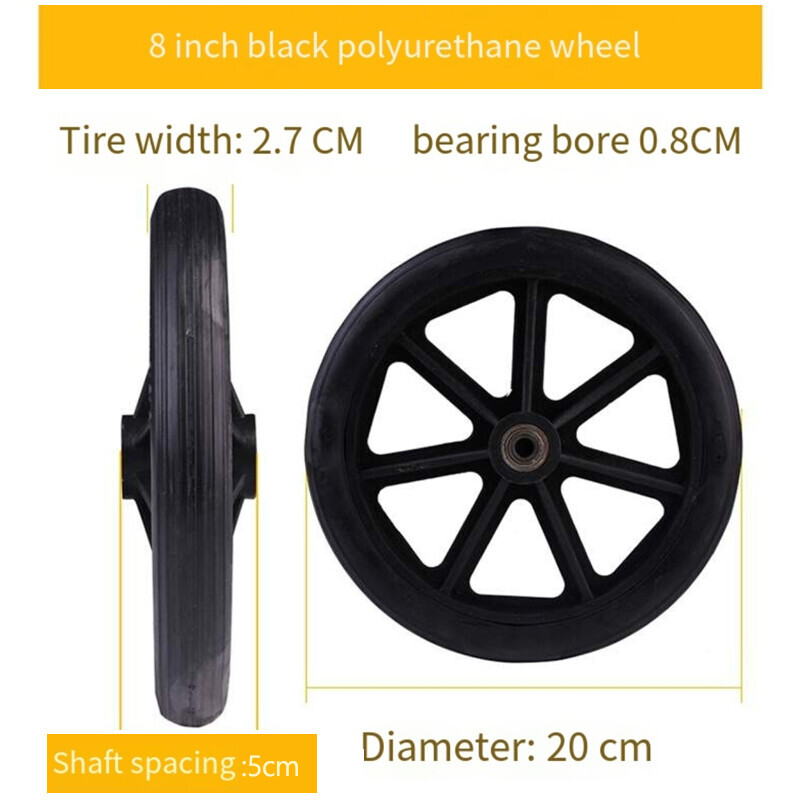 6/7/8Inch Front Castor Wheels Solid Tire Wheel for Electric & Manual Wheelchair