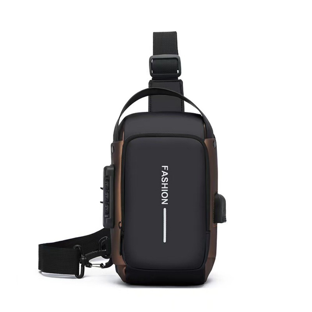 Anti-theft Sling Bag Business Men Bag Chest Crossbody bags with USB Charging