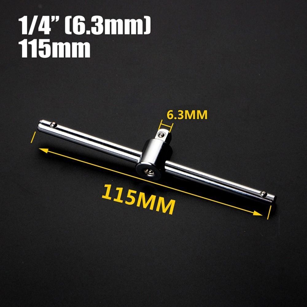 Extension T Bar Adapter for 1/4 3/8 1/2 Drive Sockets with Sliding Rod 1Pcs